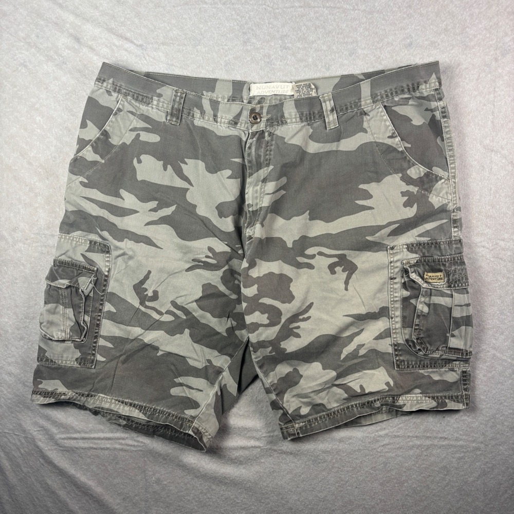 Grey Camo Nunavut Adventure Cargo Shorts – Size 42